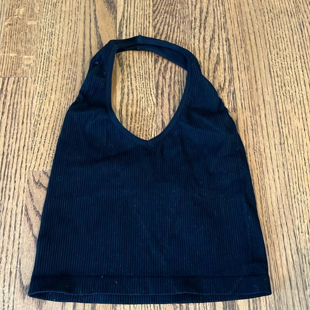 Suzette black halter top O/S
